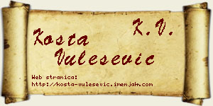 Kosta Vulešević vizit kartica